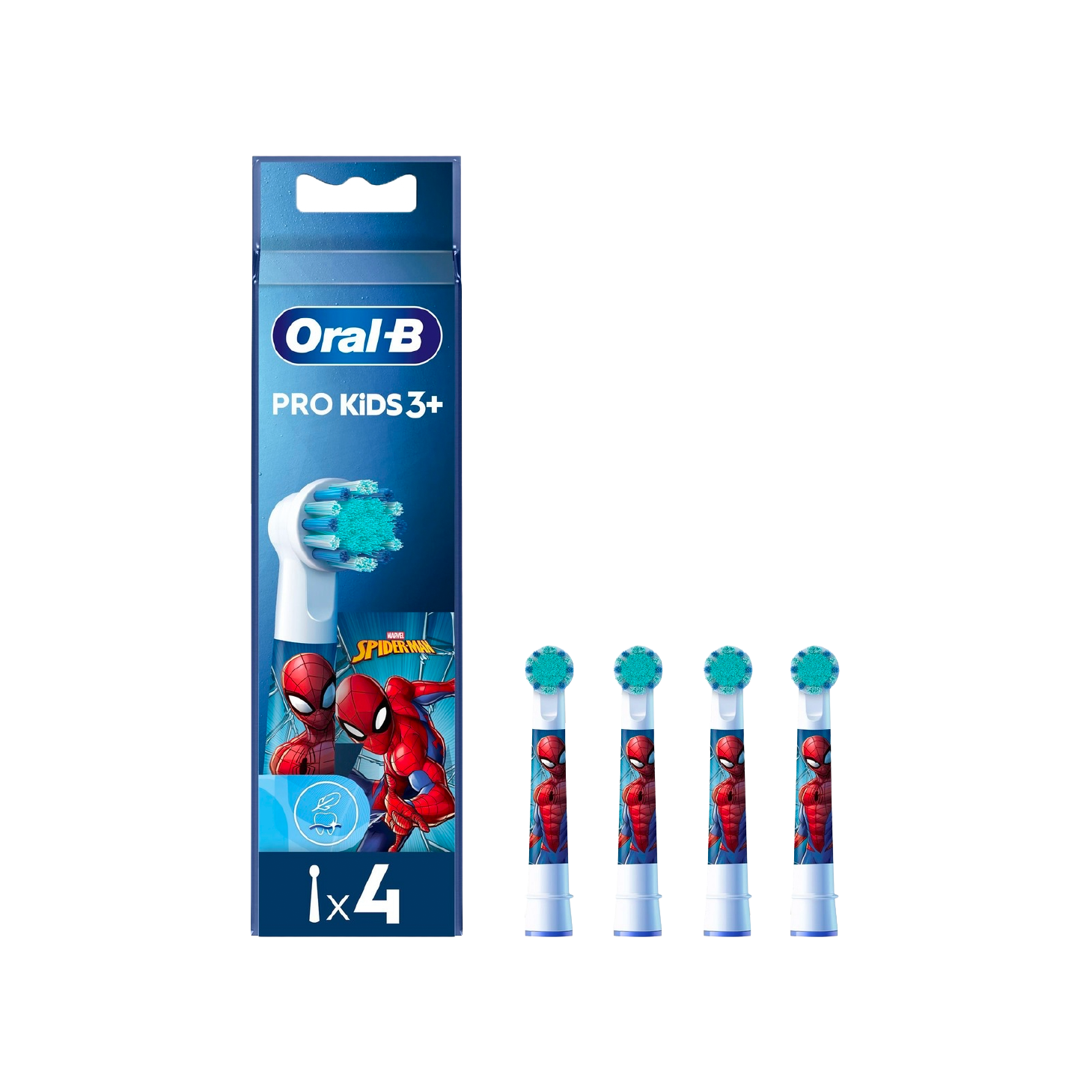 Oral-B Kids Spiderman Recarga Escova Elétrica x 4 Unidades