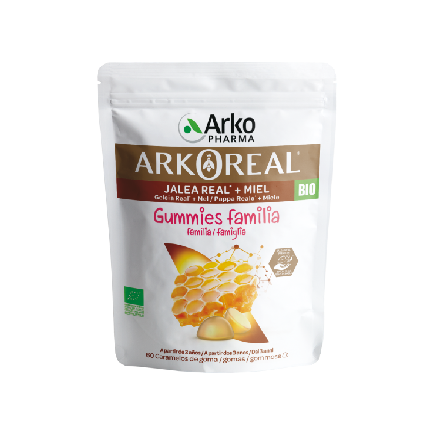 Arkoreal Geleia Real + Mel Bio 60 Gomas