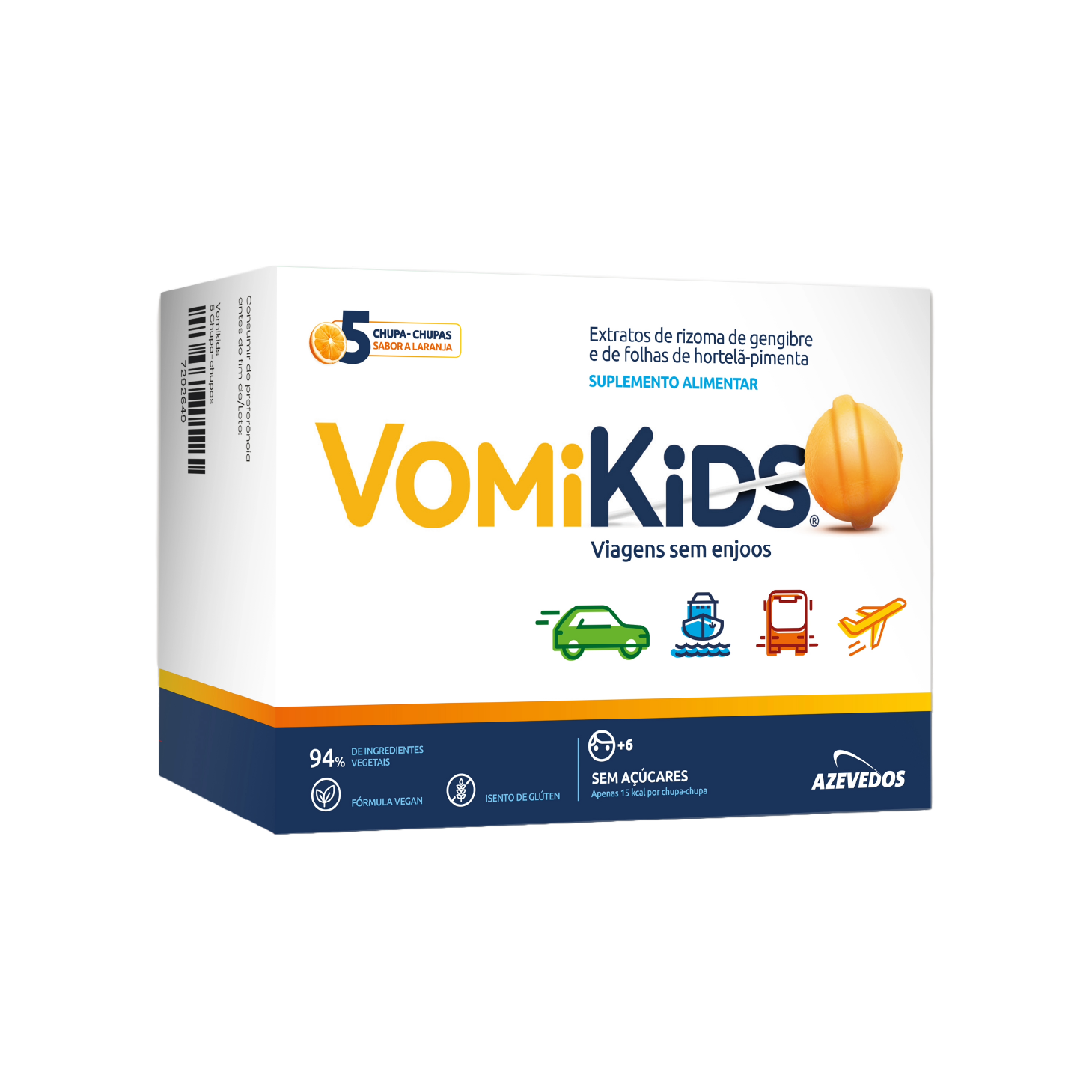 VomiKids Laranja 5 Chupa-Chupa