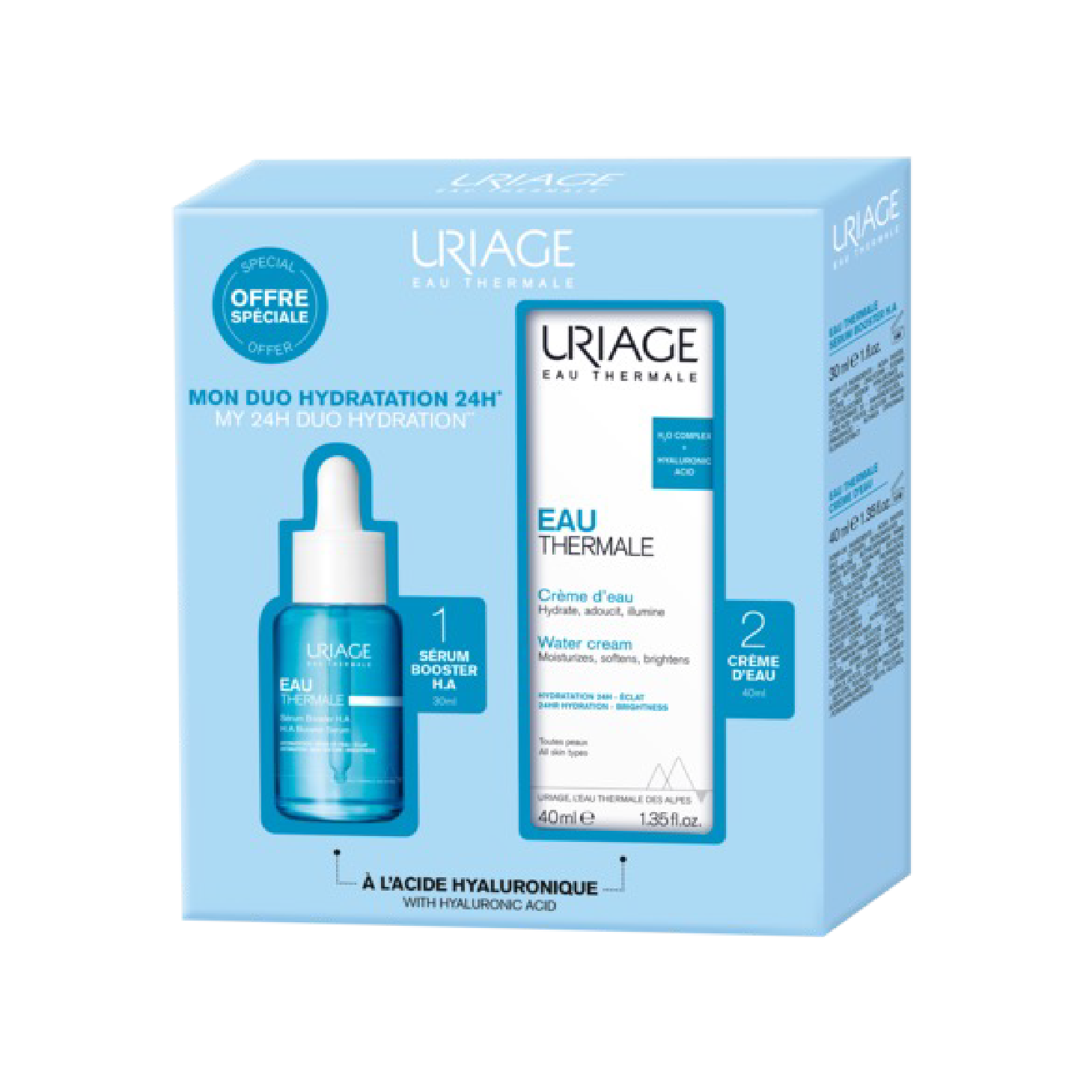 Uriage Set de regalo Eau Thermale Serum Booster HA + Crema de agua 40 ml
