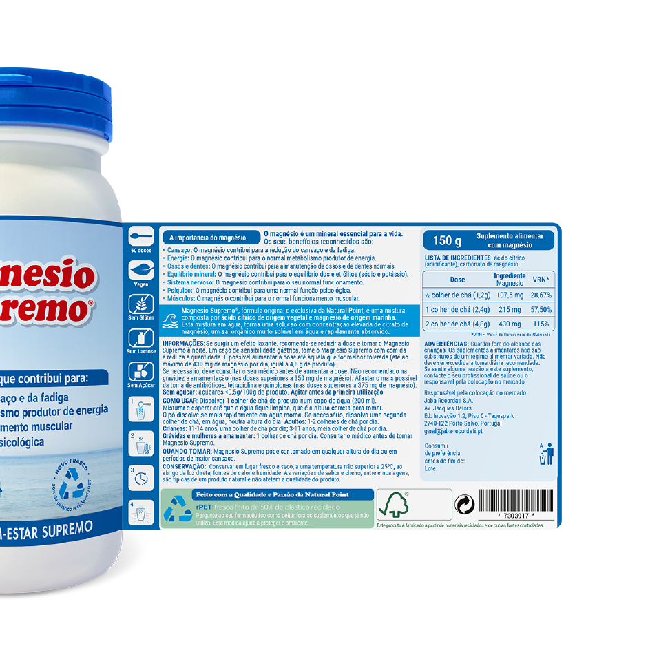 Polvo de magnesio supremo 150 g