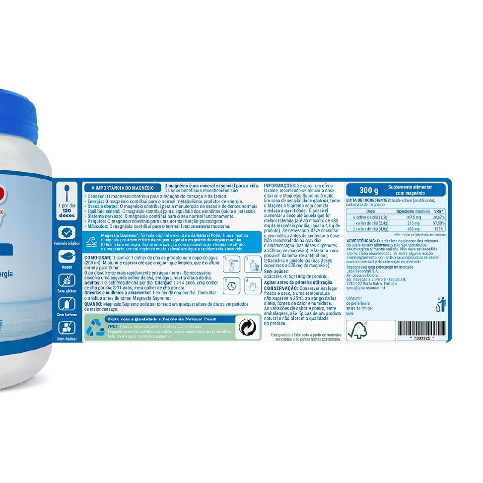 Polvo Supremo de Magnesio 300g