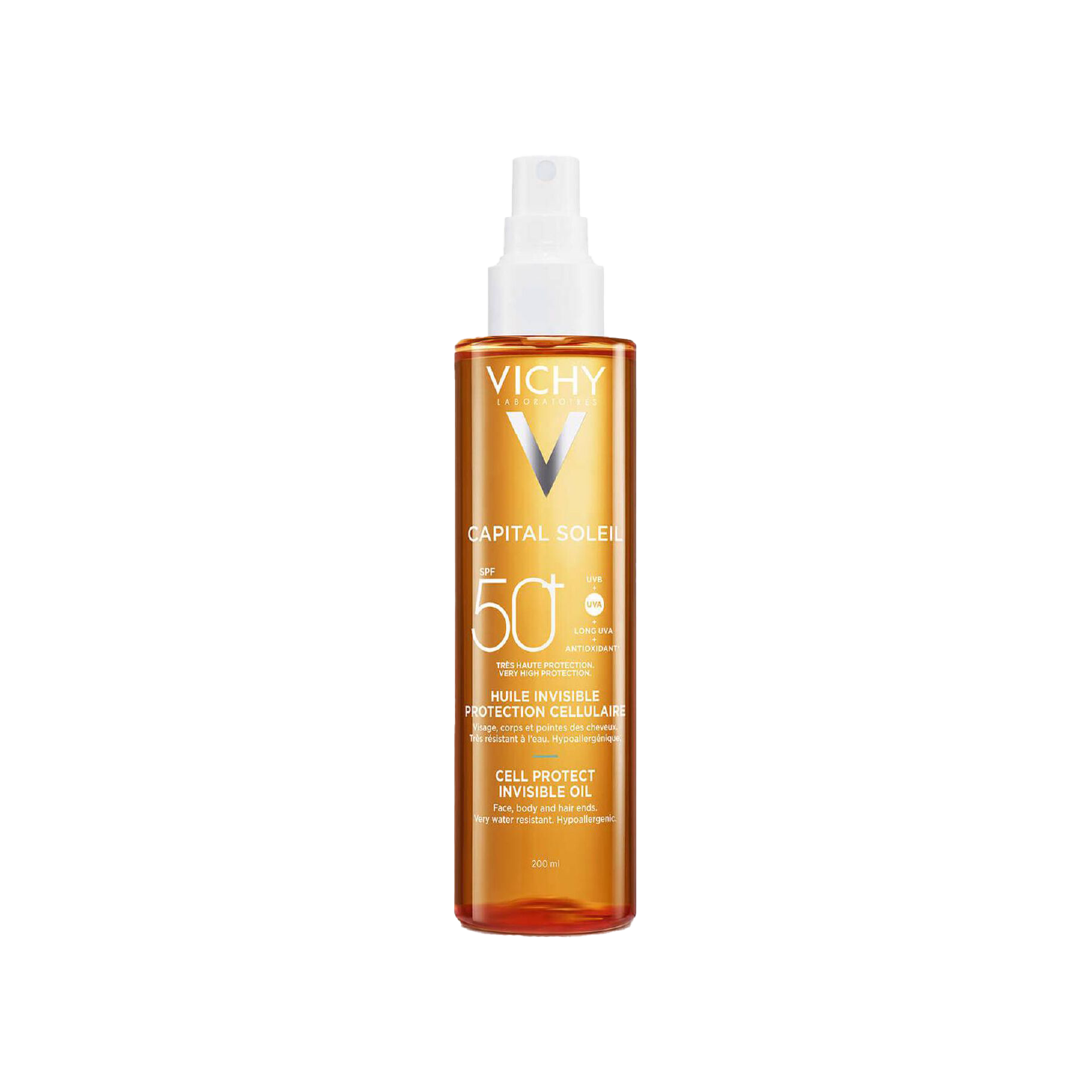 Vichy Capital Soleil Óleo Invisível Cell Protect SPF50+ 200ml