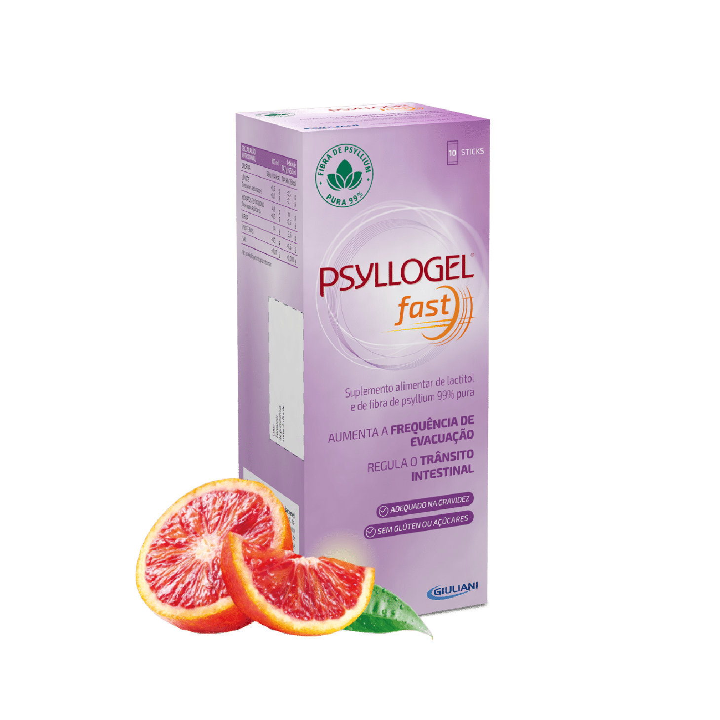 Psyllogel Fast Laranja Sanguínea 10 Sticks