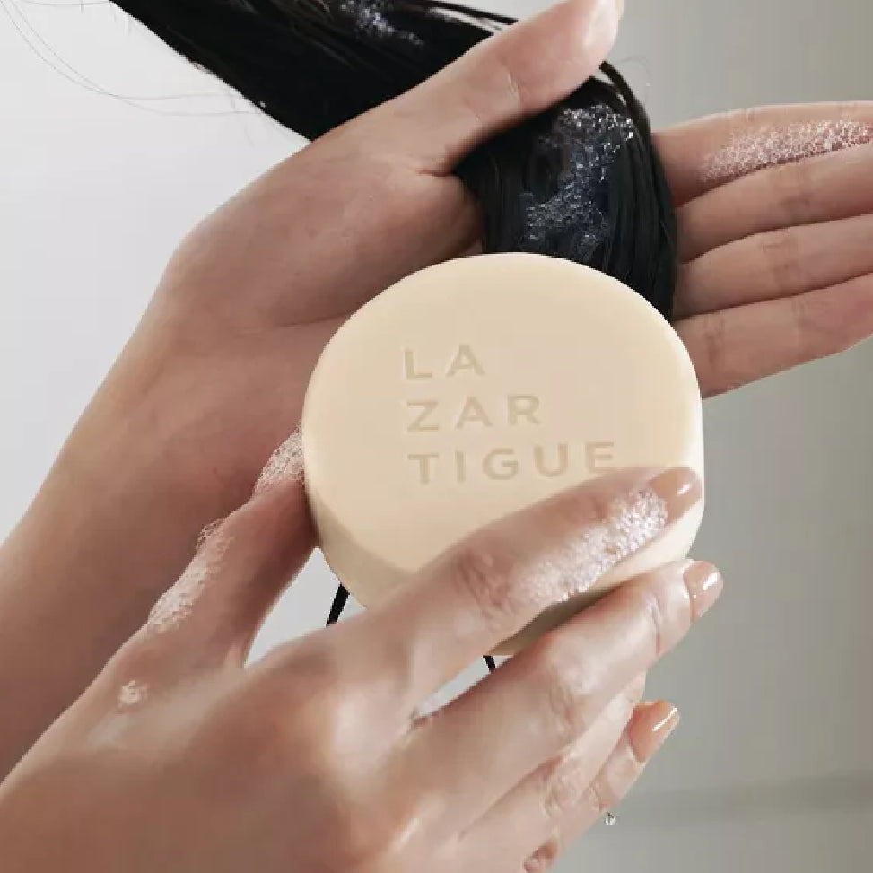 Set de champú sólido Lazartigue 75 g + jabonera