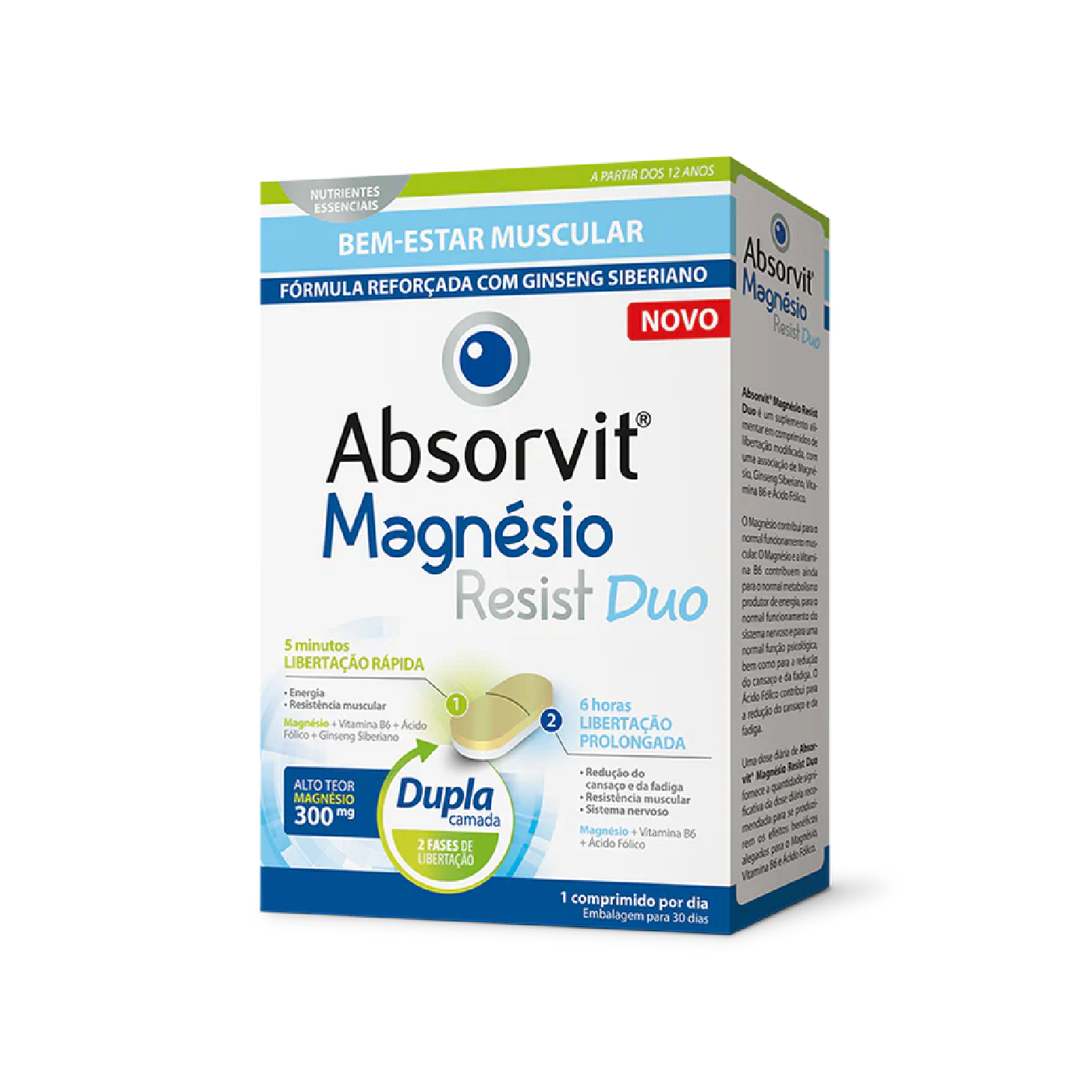Absorvit Magnésio Resist Duo 30 Comprimidos