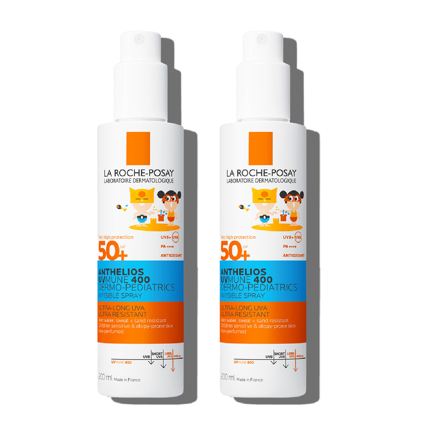 La Roche Posay Anthelios Dermo-Pediatrics Spray Invisível SPF50+ 200ml x 2 Unidades