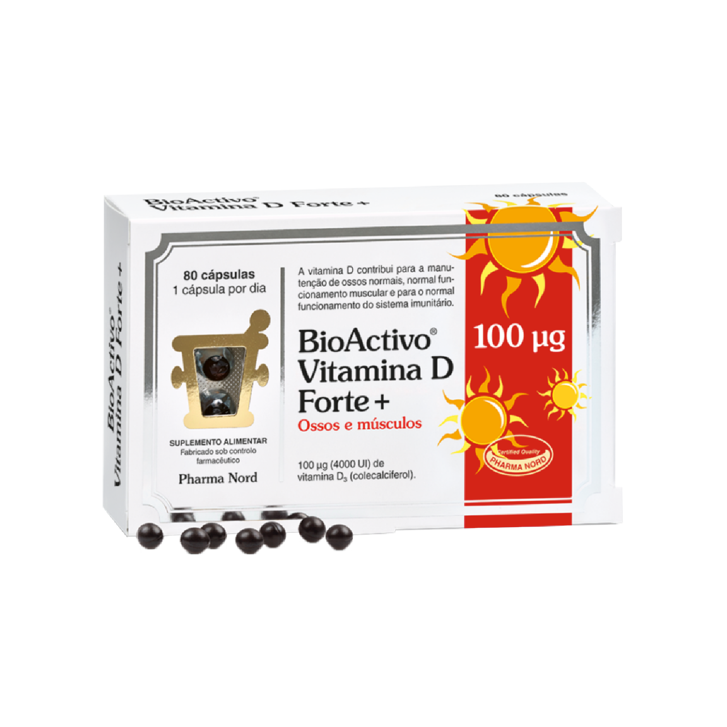 Bioactivo Vitamina D Forte+ 80 Cápsulas