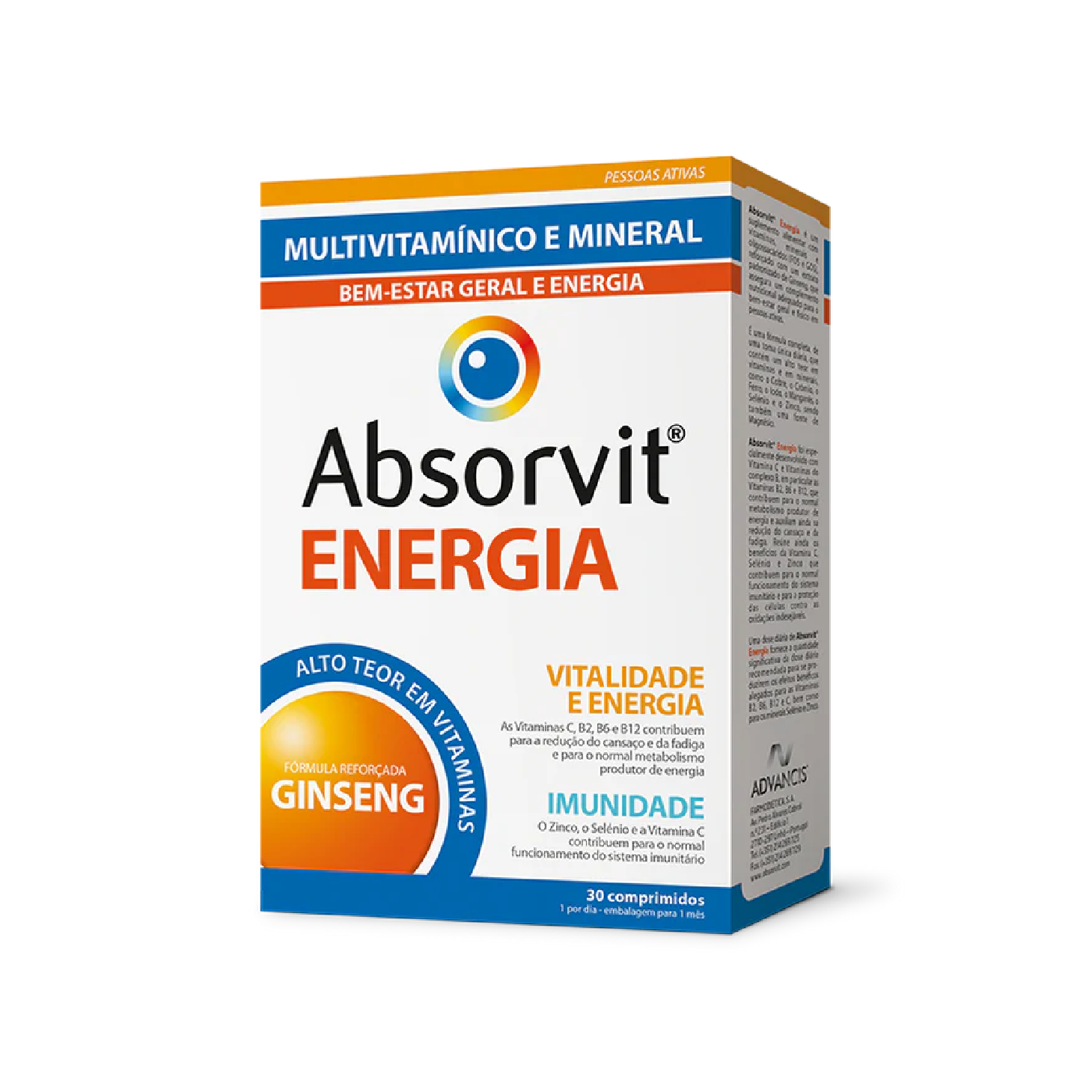 Absorvit Energia 30 Comprimidos