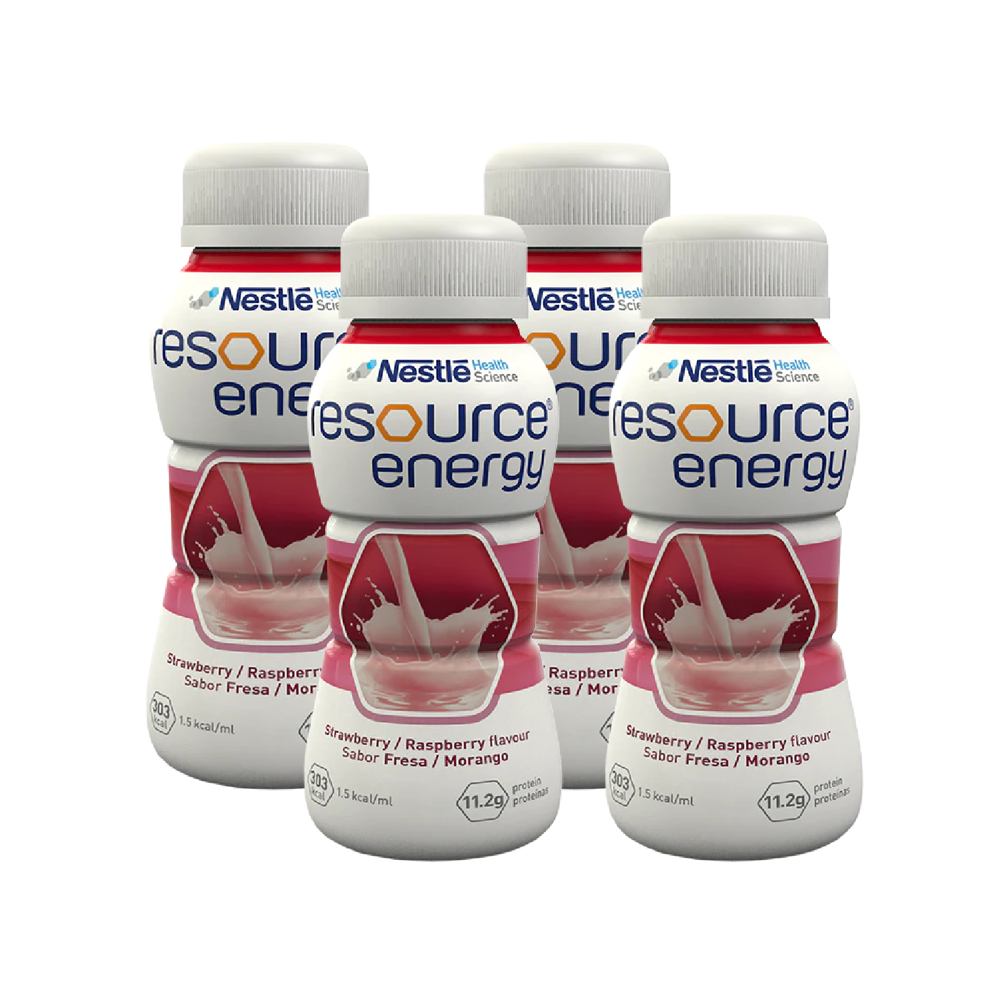 Resource Energy Morango 200ml x 4 Unidades