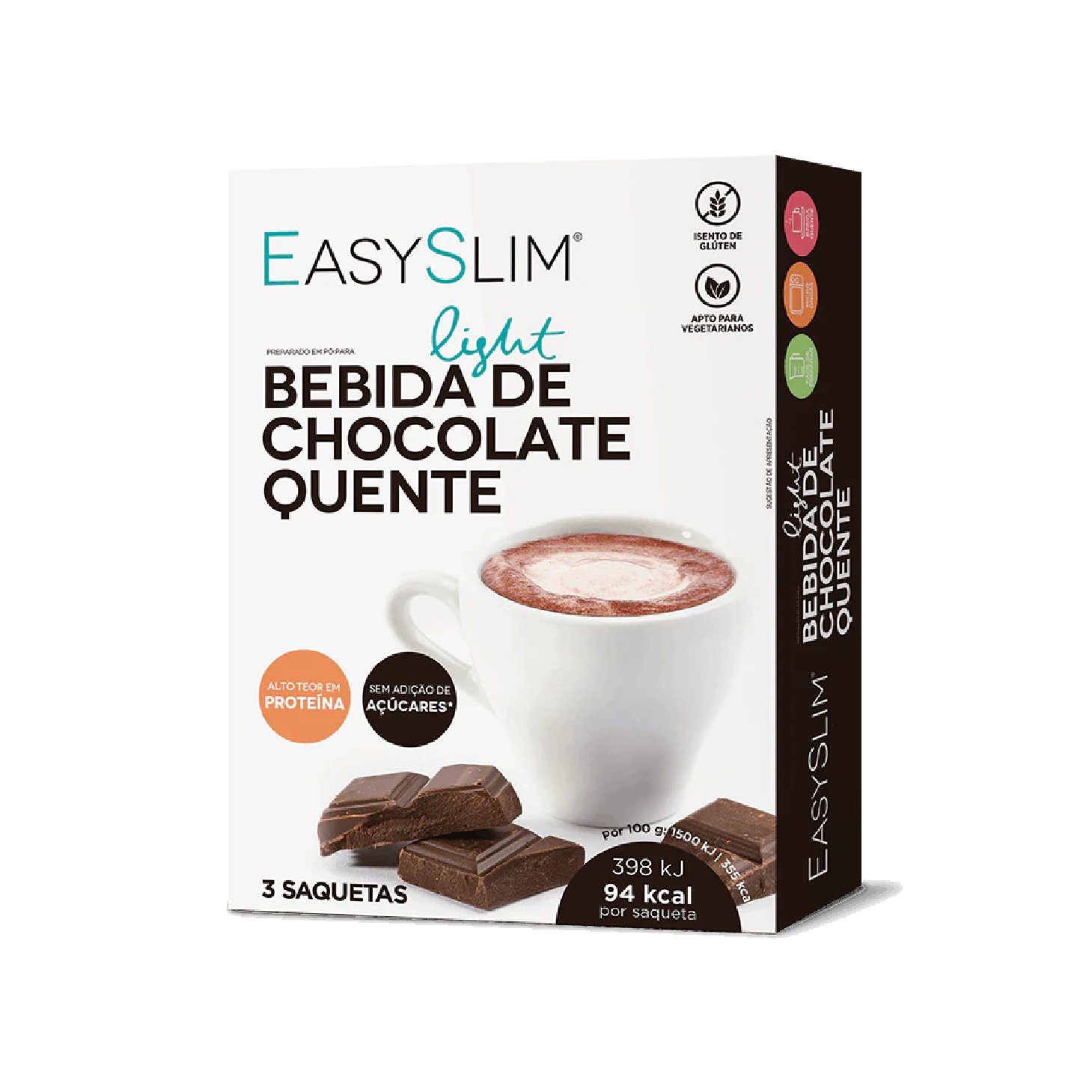 Easyslim Bebida de Chocolate Quente 26,5g x 3 Saquetas