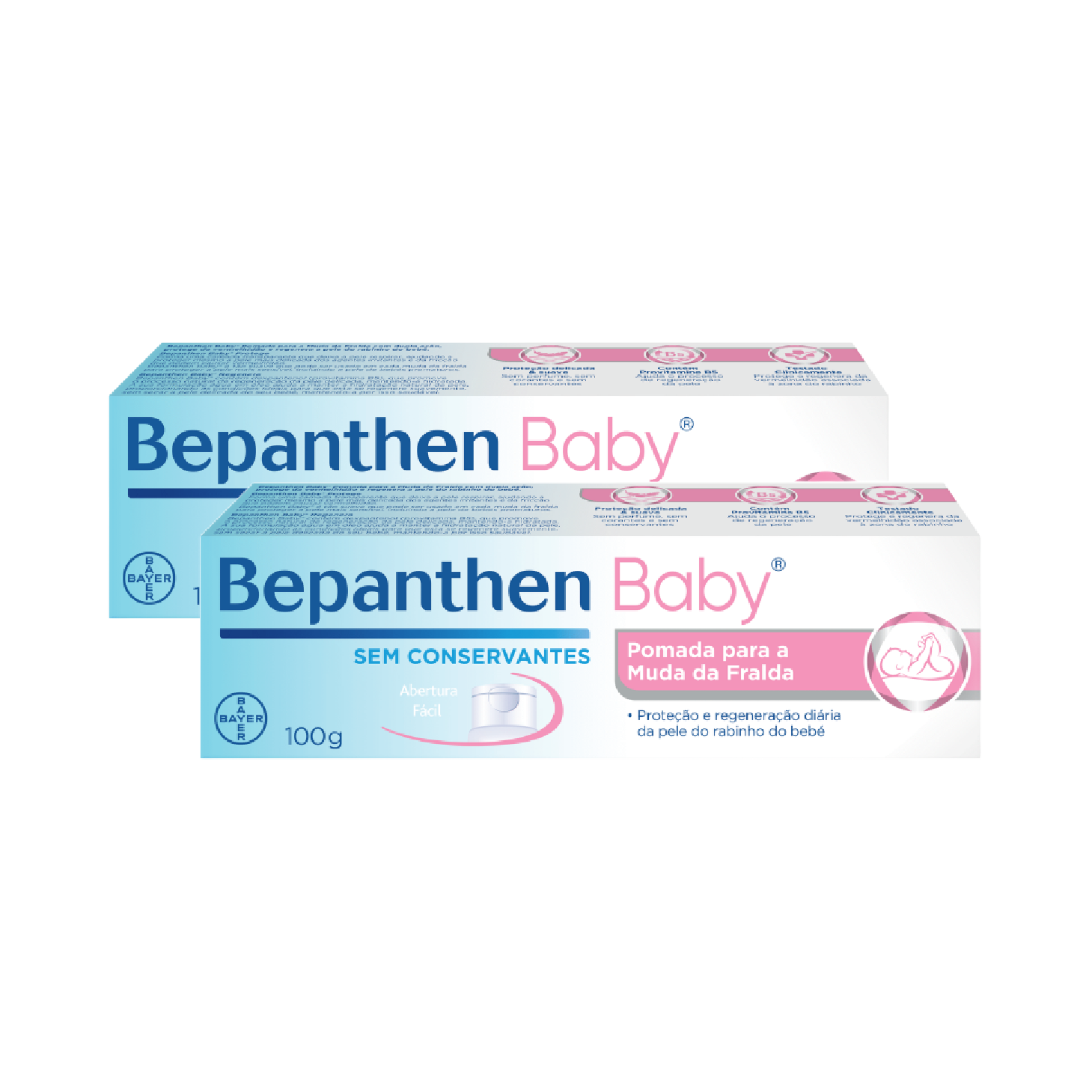 Bepanthen Baby Pomada Muda da Fralda 100g x 2 Unidades