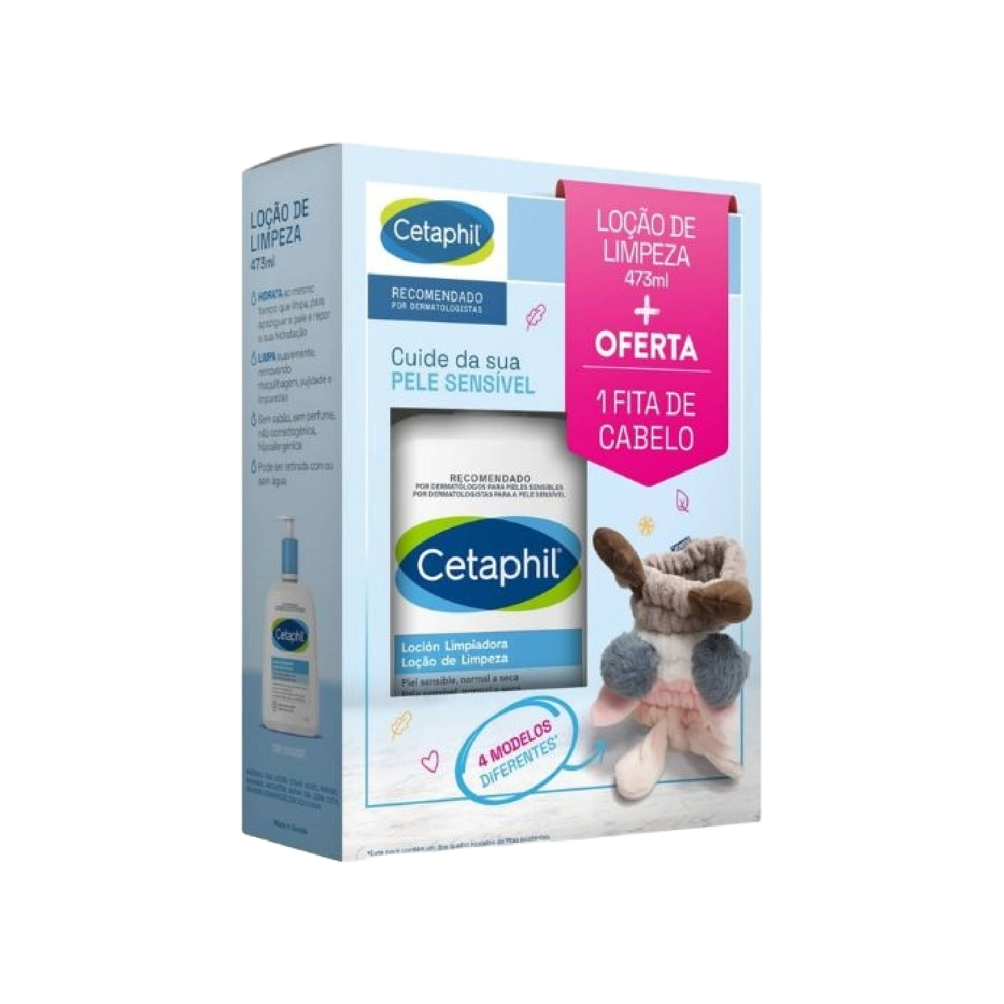 Cetaphil Coffret Loção de Limpeza 473ml + Fita de Cabelo