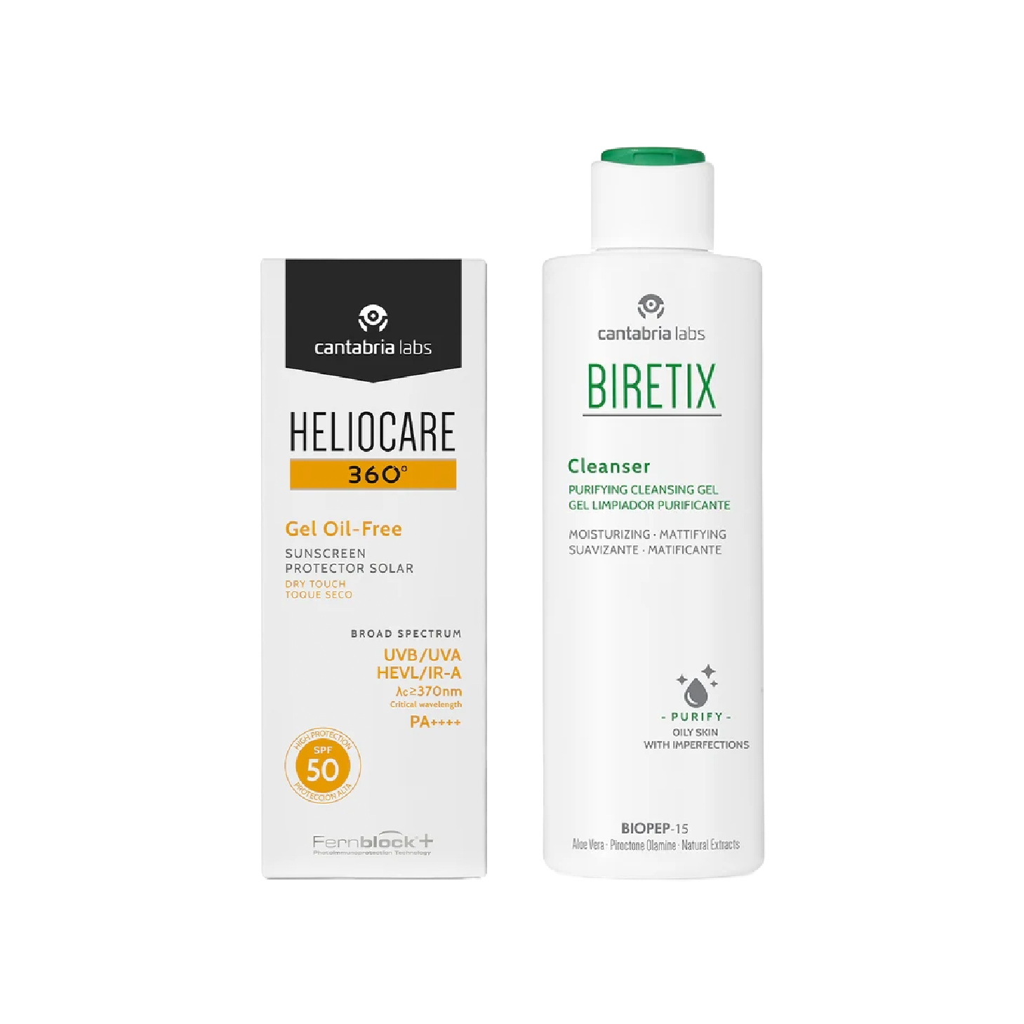 Heliocare 360º Gel Oil-free SPF50 50ml + Biretix Cleanser 200ml