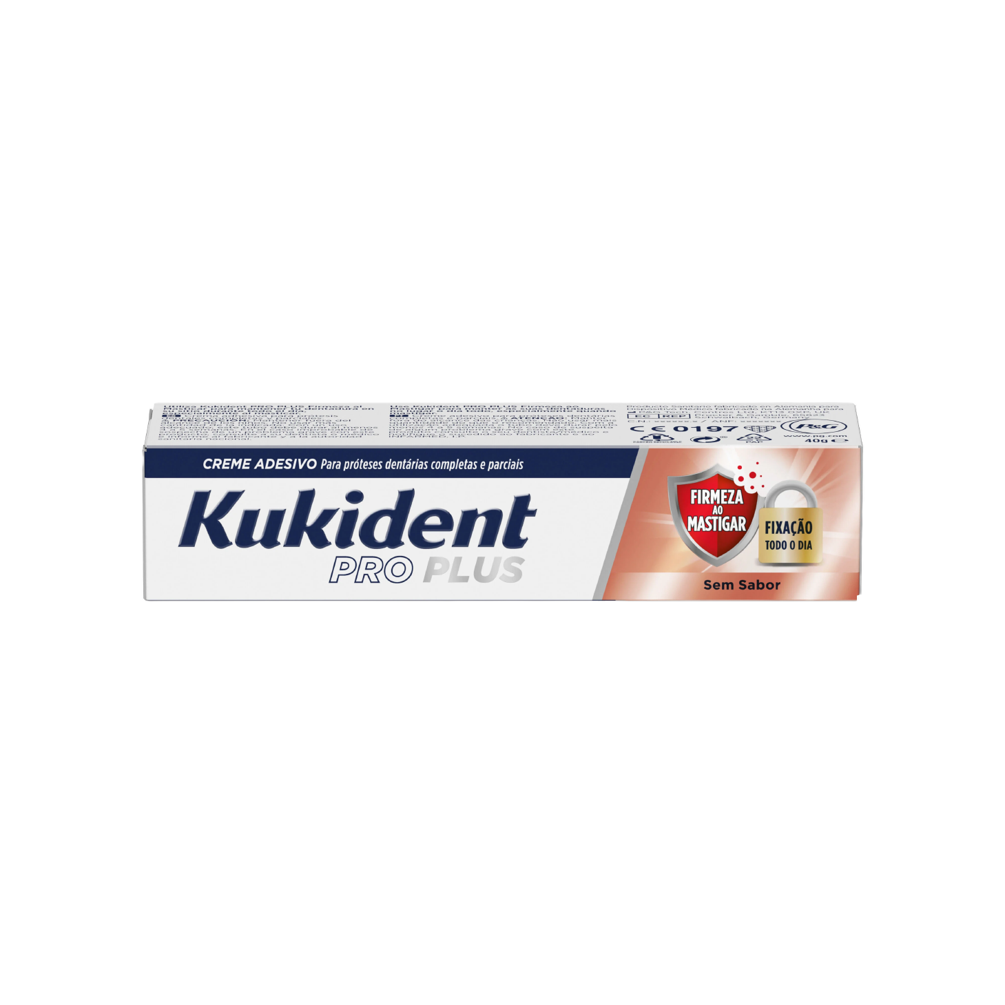 Crema adhesiva sin sabor Kukident Pro Plus firmeza masticable 40 g