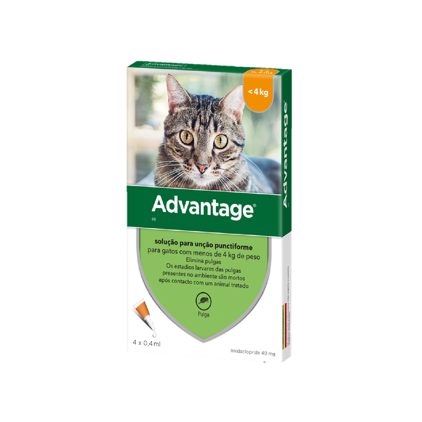 Advantage Gato Pipetas 0,4ml <4kg x 4 Unidades