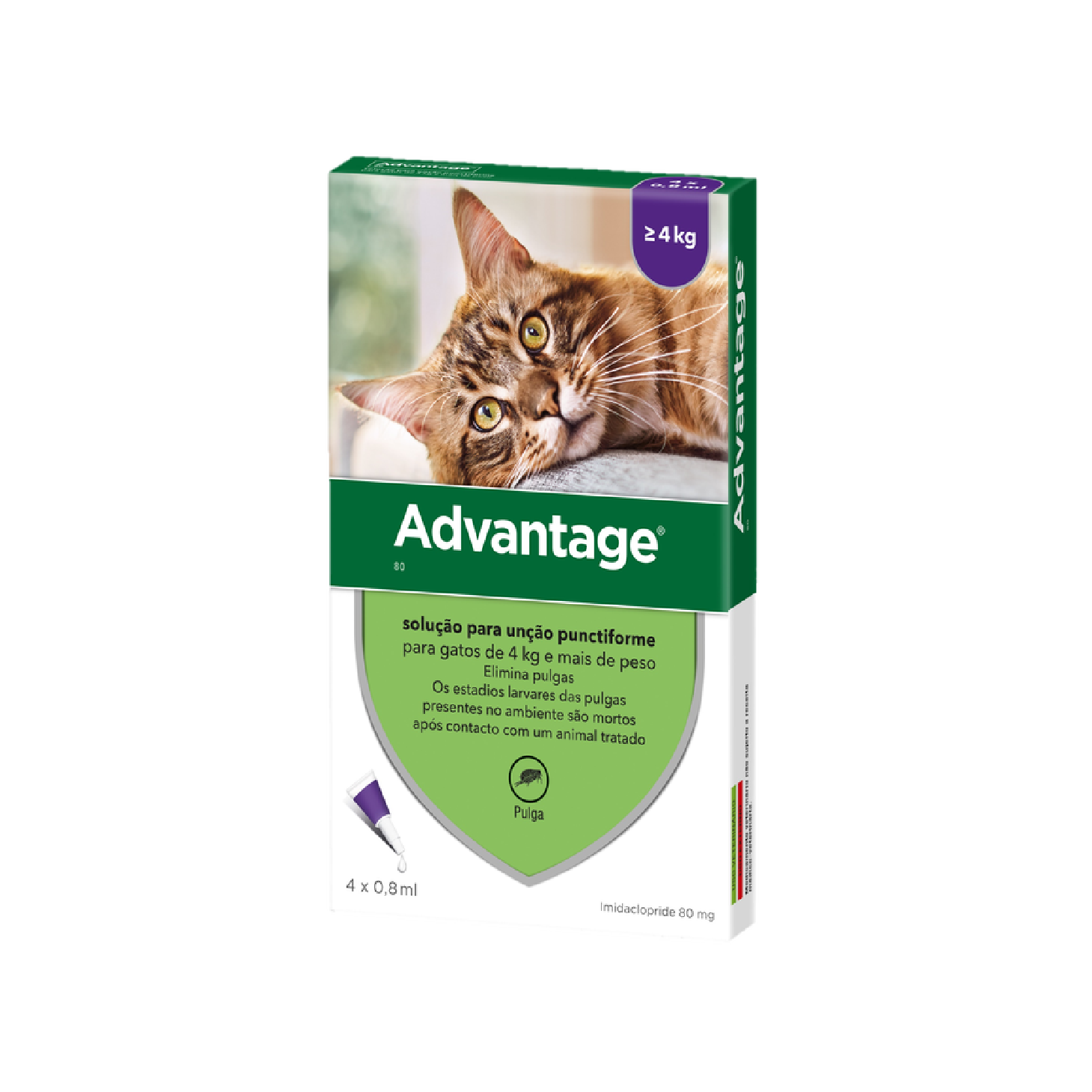 Advantage Gato Pipetas 0,8ml 4-8Kg x 4 Unidades