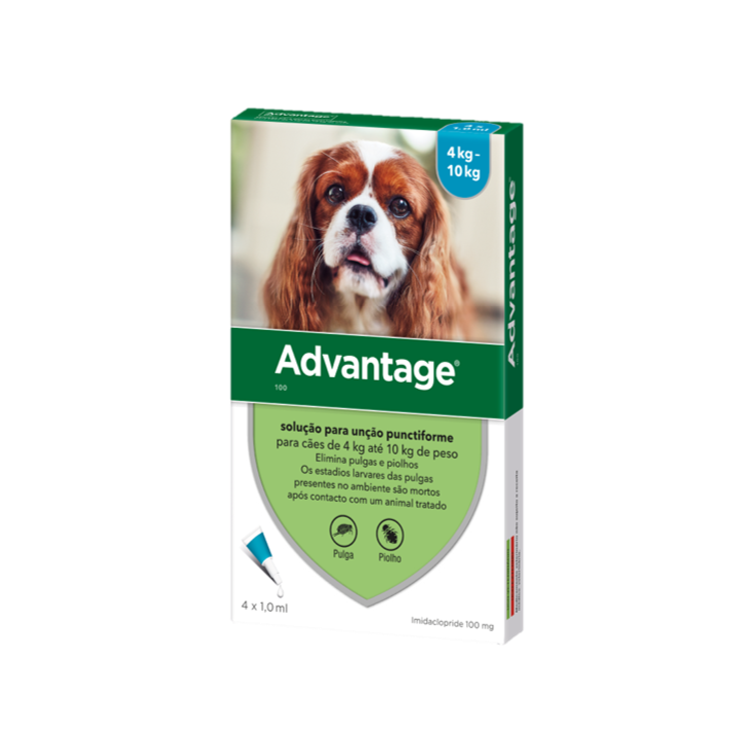 Advantage Cão Pipetas 1ml 4-10kg x 4 Unidades