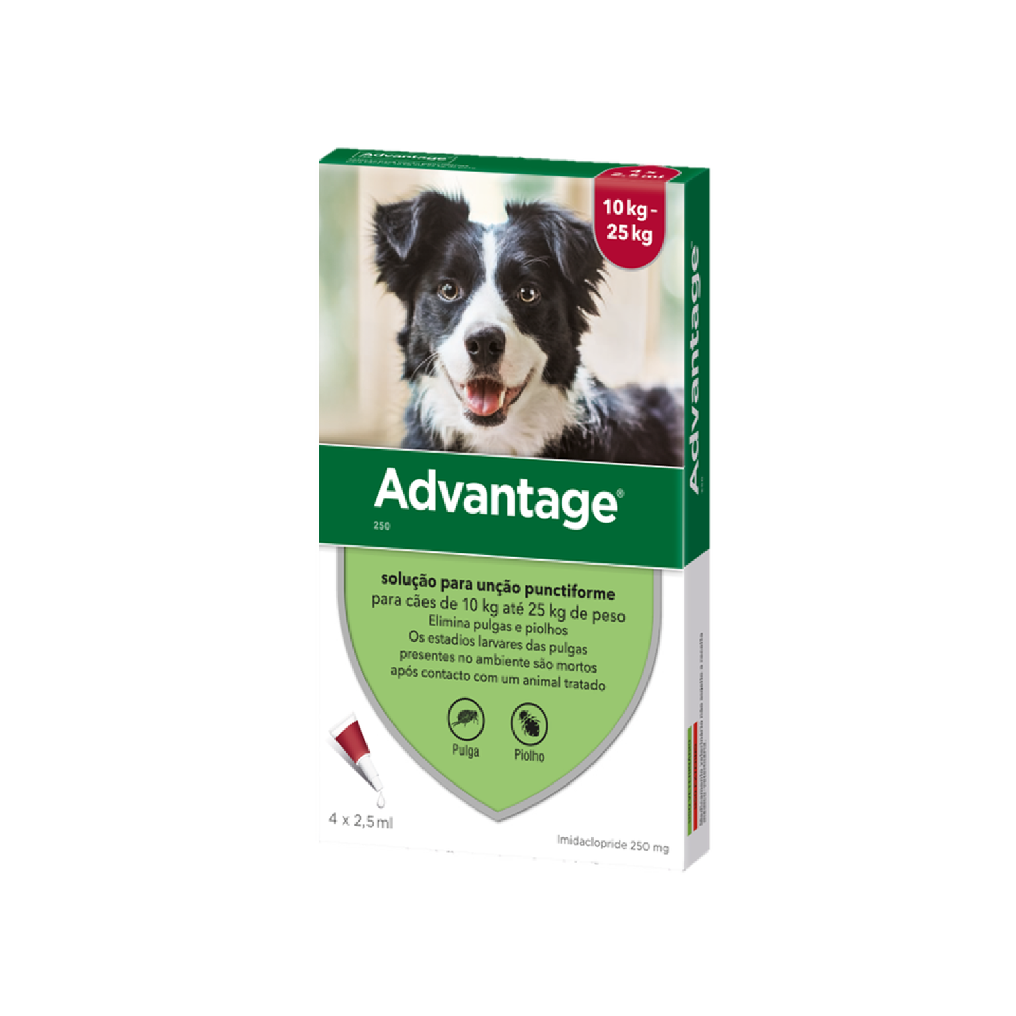 Advantage Cão Pipetas 2,5ml 10-25kg x 4 Unidades