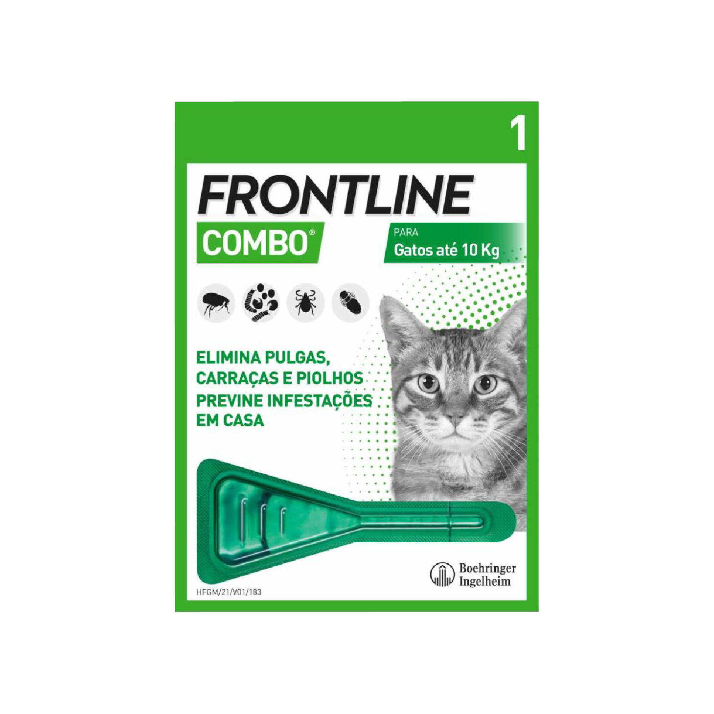 Frontline Combo Pipetas Gato 0,5ml x 1 Unidade