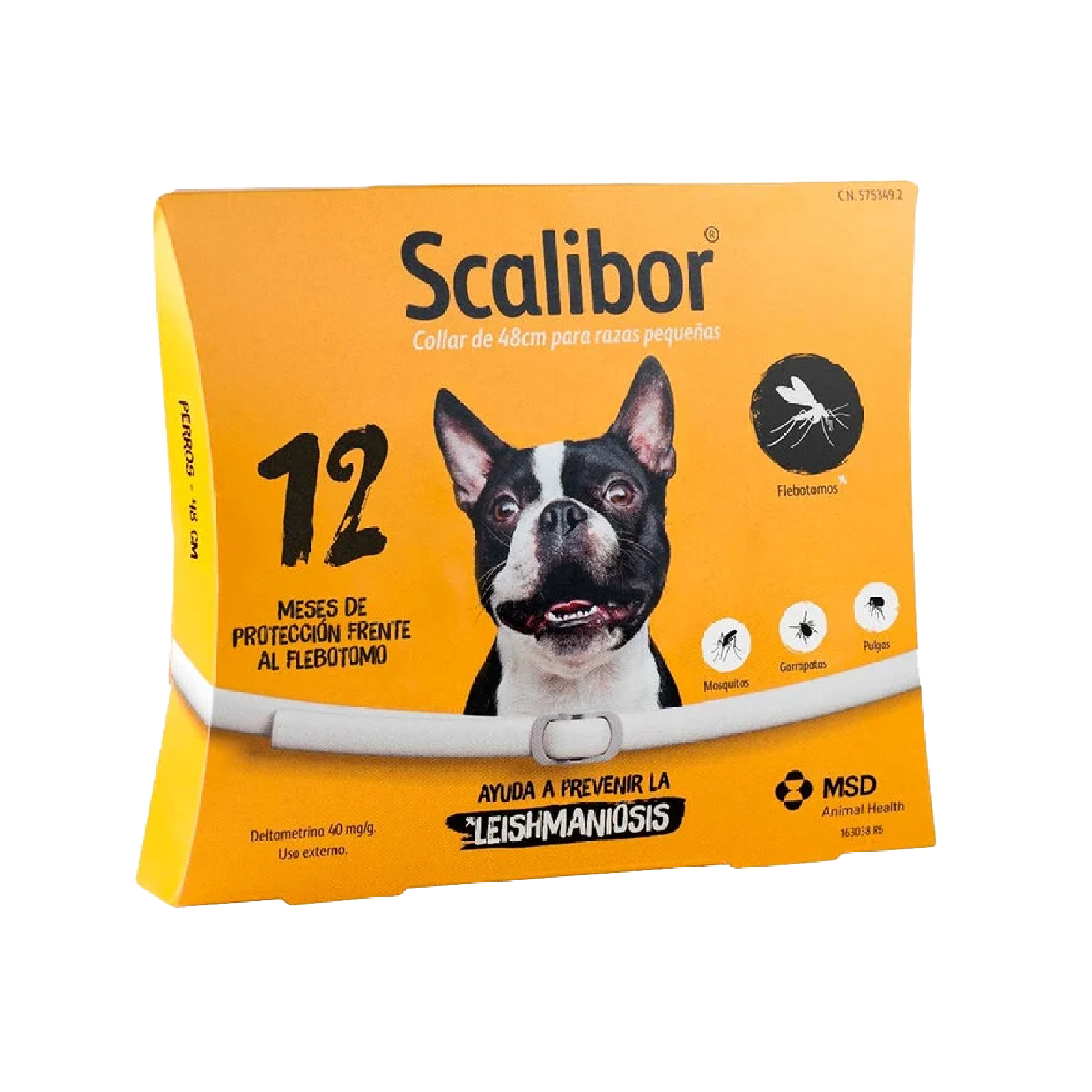 Scalibor Coleira Antiparasitária Cão Médio/Pequeno 48 cm