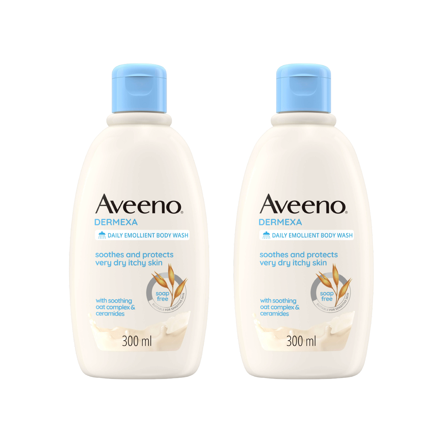 Aveeno Dermexa Gel de Banho Emoliente 600ml (300ml x 2 Unidades)