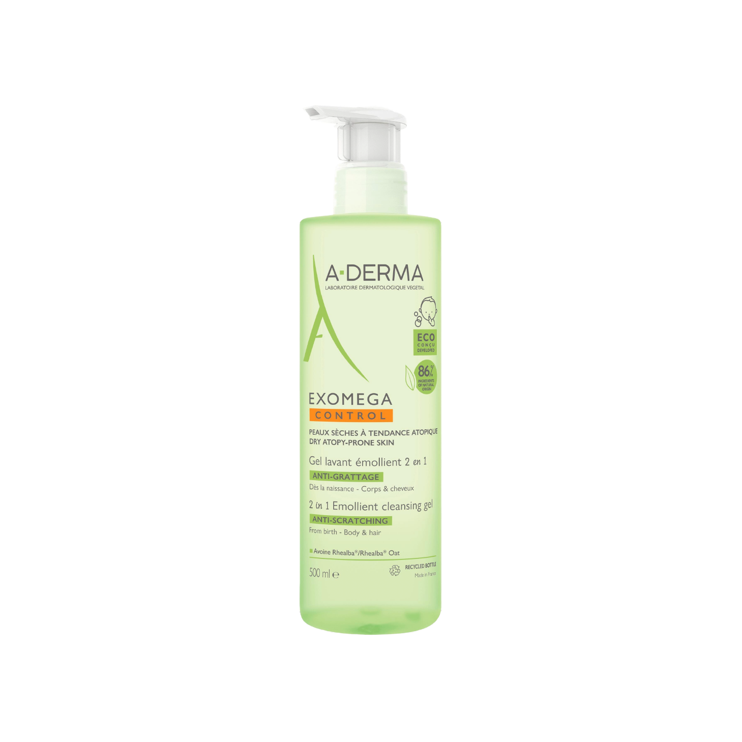 A-Derma Exomega Control Gel de Lavagem Emoliente 500ml