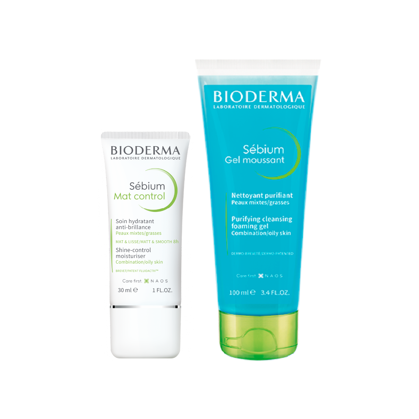 Bioderma Sébium Creme Mat Control 30ml + Gel Moussant 100ml