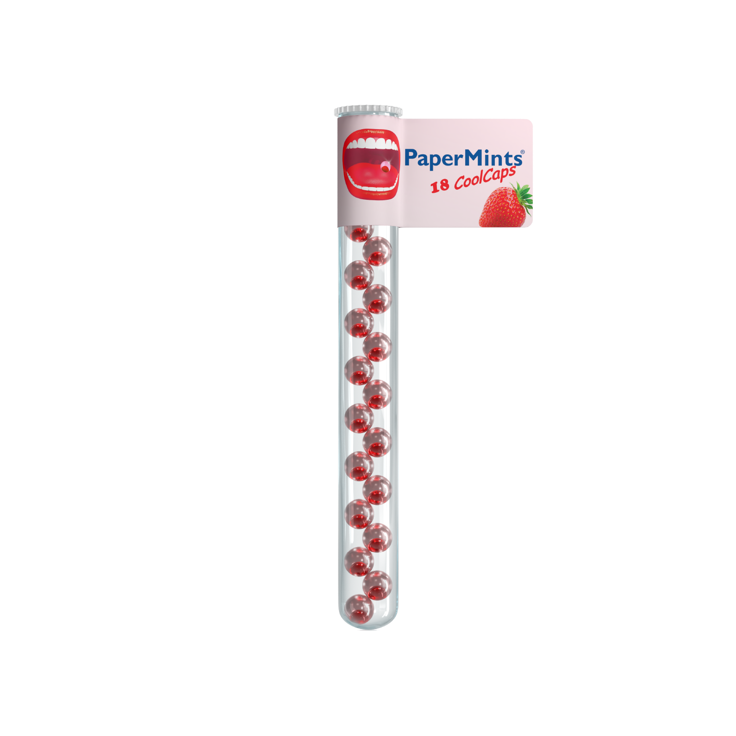 PaperMints CoolCaps Refresca Hálito Morango 18 Cápsulas