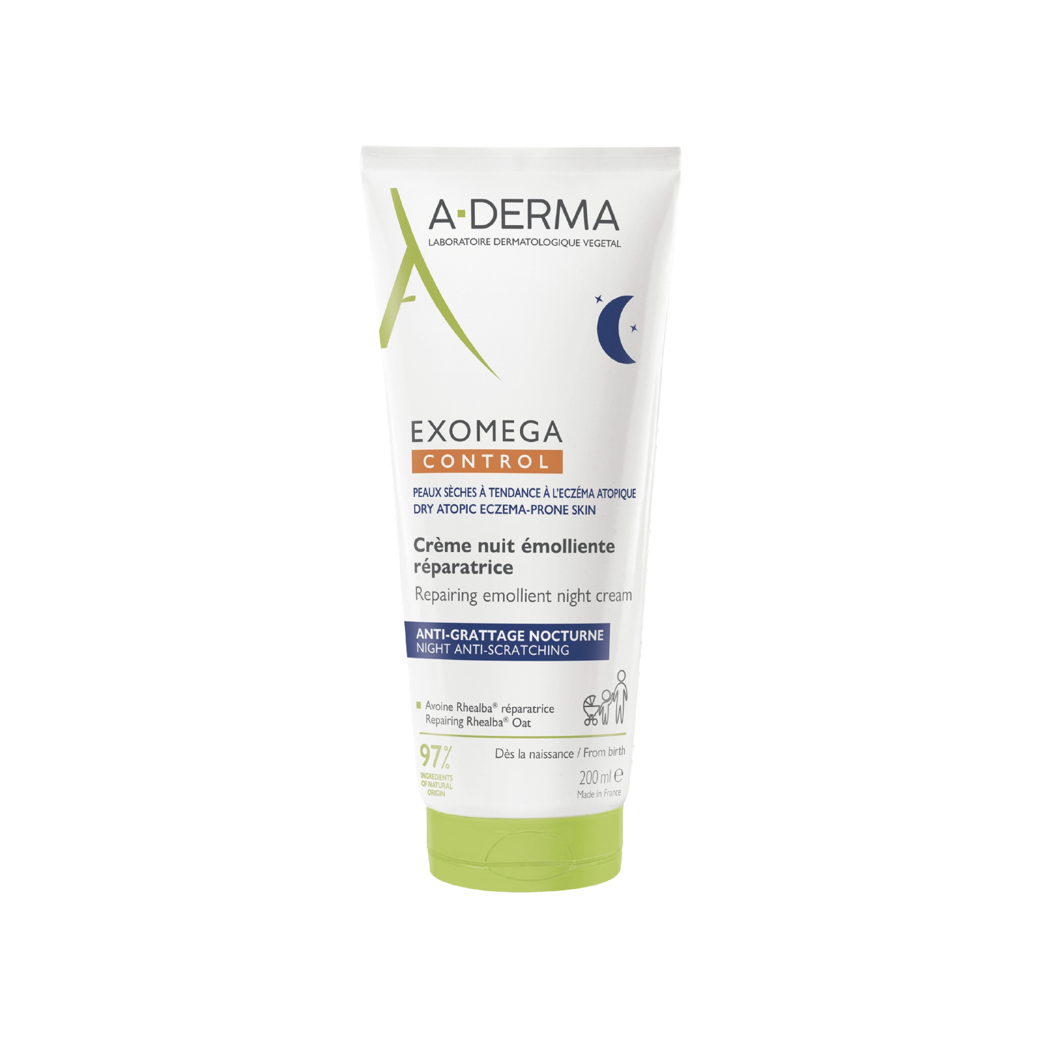 A-Derma Exomega Control Creme Noite Emoliente 200ml