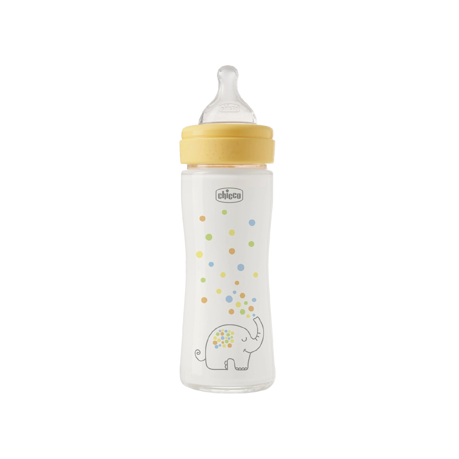 Chicco Perfect Easy Biberão de Vidro Amarelo 240ml +0 Meses