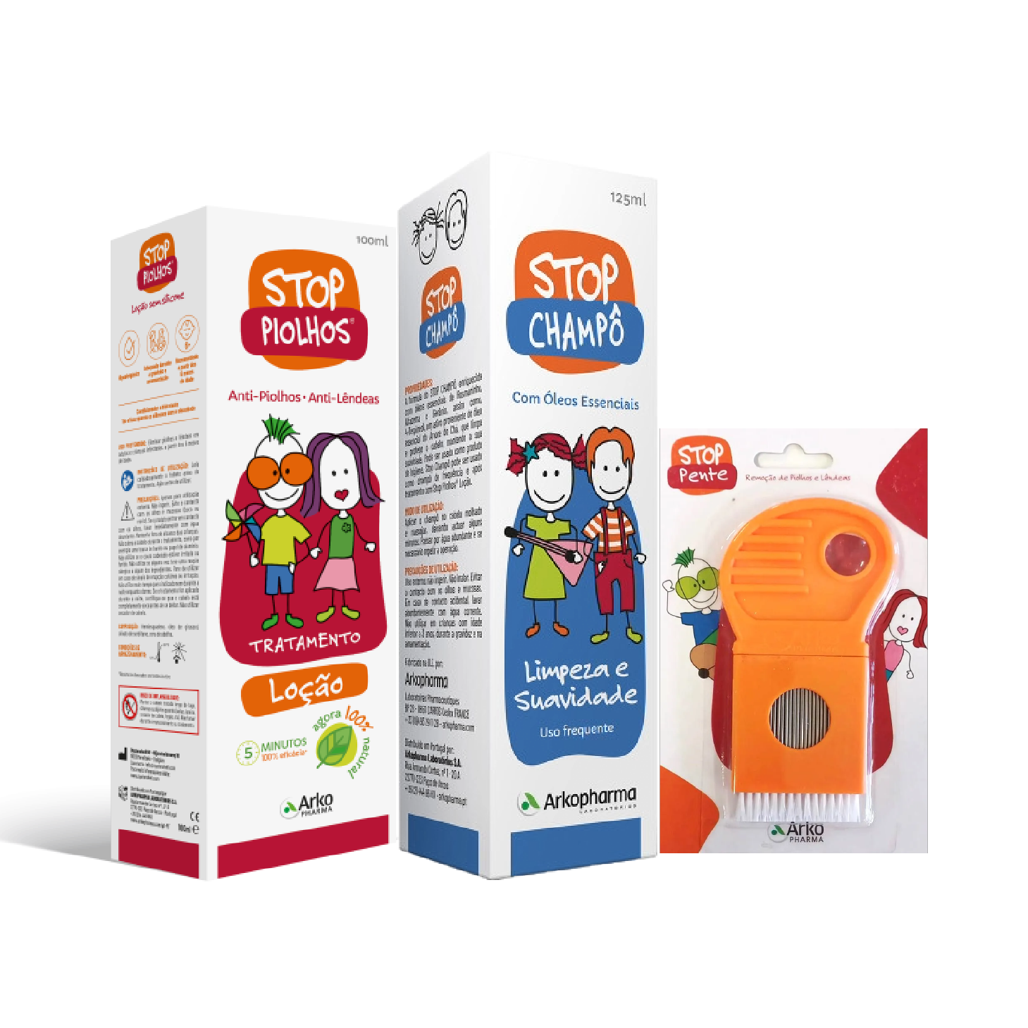 Stop Piolhos Loção 100ml + Champô Pós Tratamento 150ml + Pente