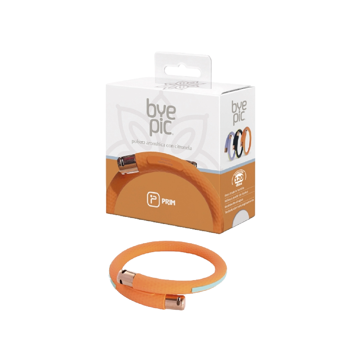 ByePic Pulseira com Citronela Adulto Laranja