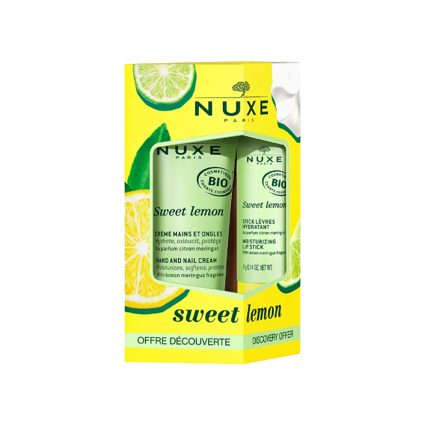 Nuxe Sweet Lemon Creme Mãos 30ml + Stick Labial
