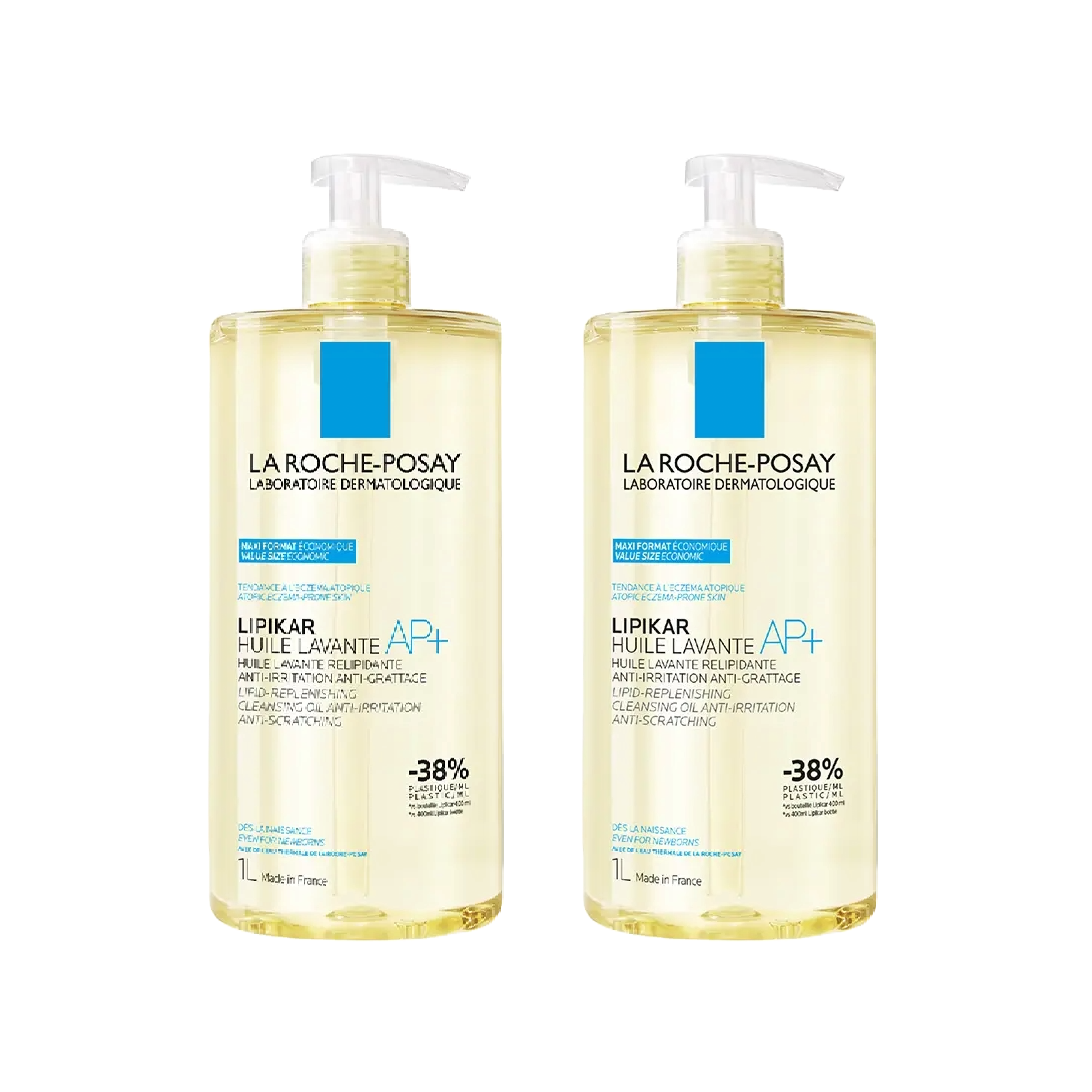 La Roche Posay Lipikar AP+ Aceite Limpiador 1L x 2 Unidades