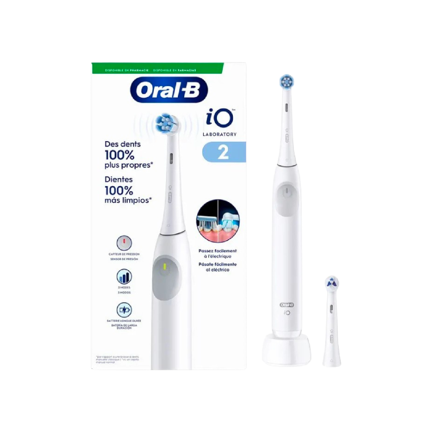 Oral-B Lab iO 2 Escova de Dentes Elétrica Branca + Recarga