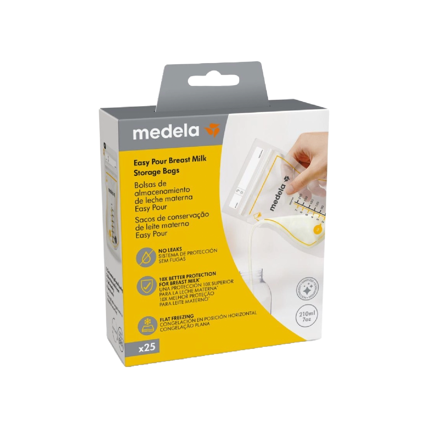 Medela Easy Pour Sacos Conservação Leite 210ml 25 Unidades