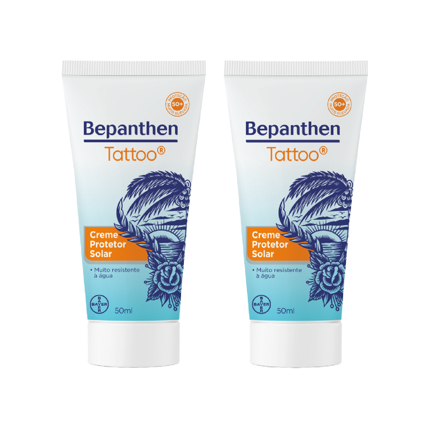 Bepanthen Tattoo Creme Protetor Solar 50ml x 2 Unidades