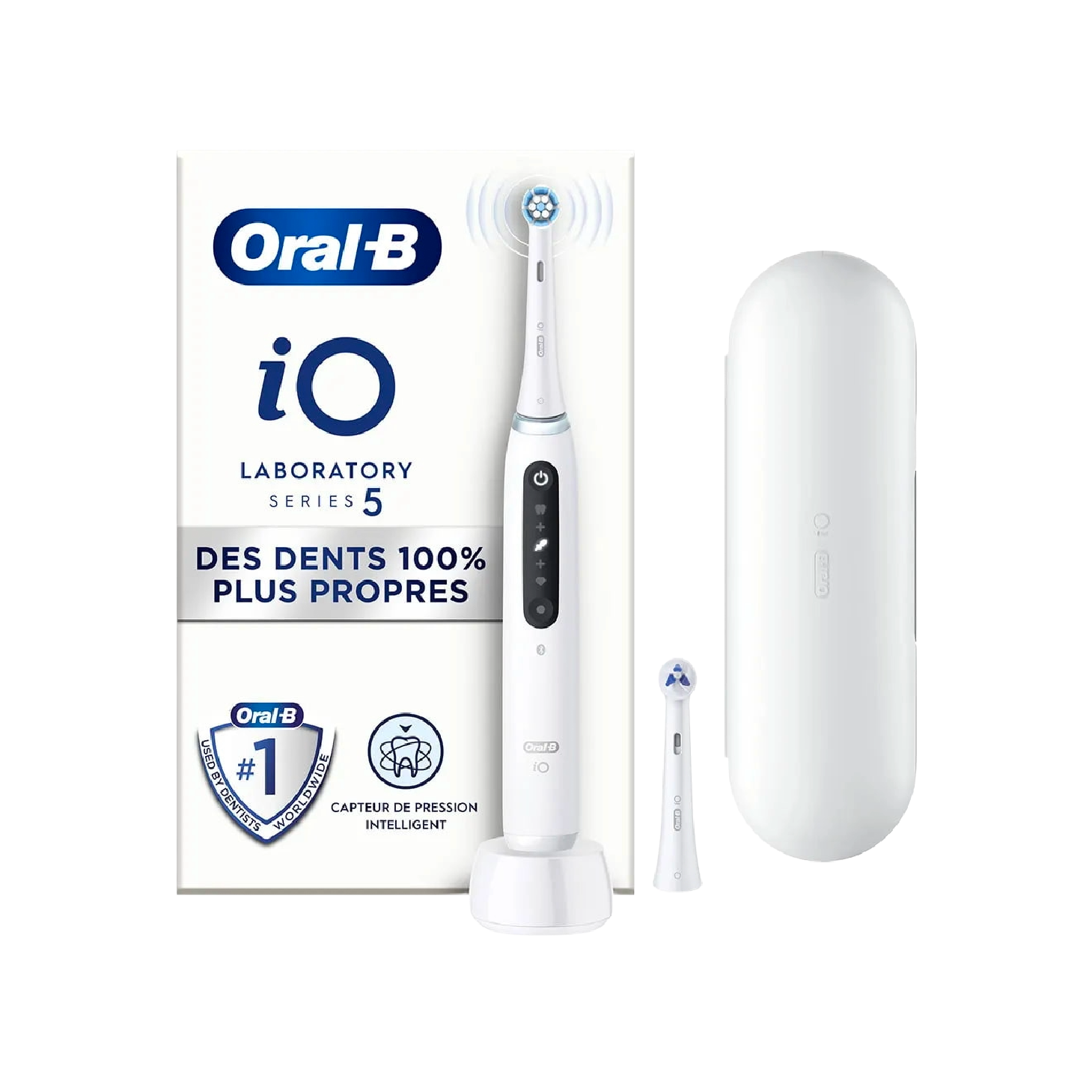 Oral-B Lab iO 5 Escova de Dentes Elétrica Branca + Recarga