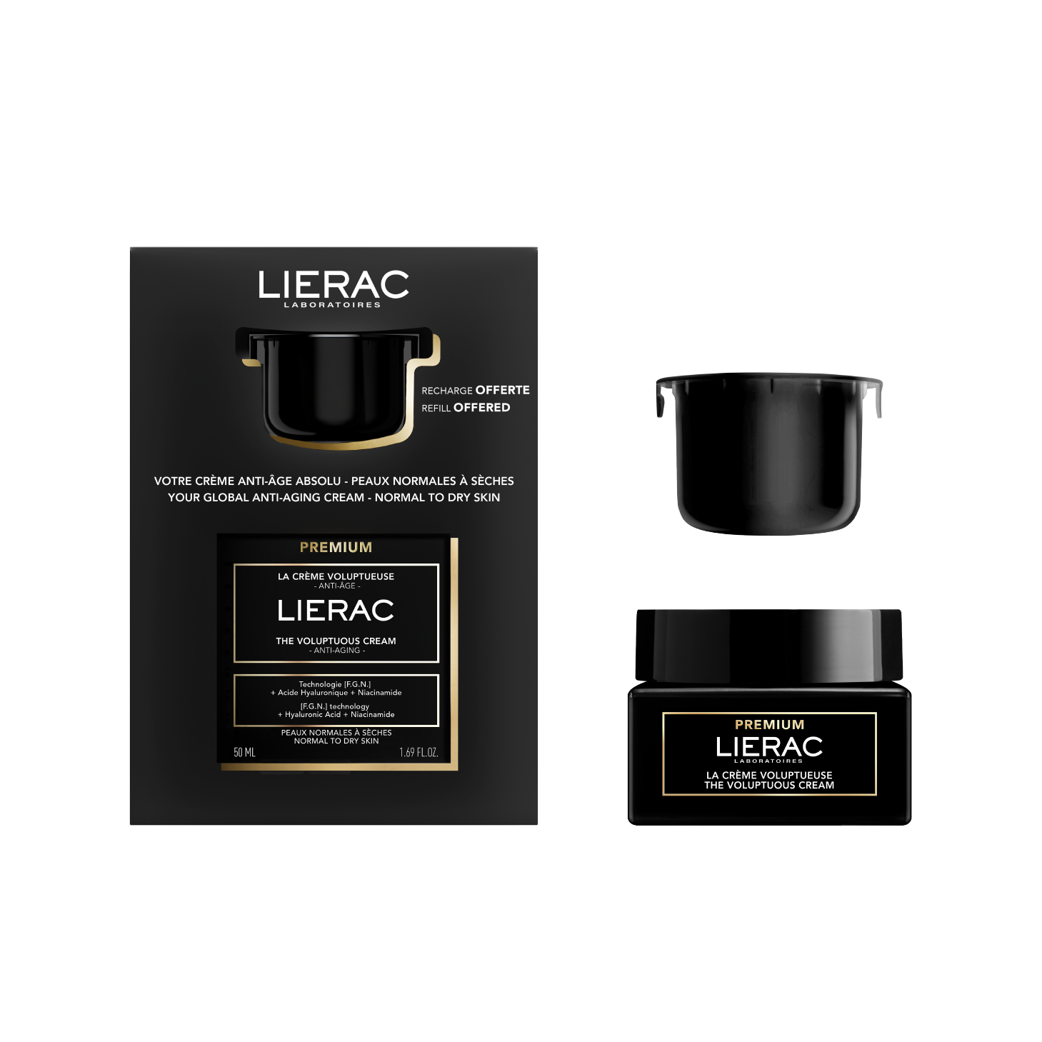 Lierac Estuche de Regalo Crema Voluptuosa Premium 50ml + Recambio 50ml