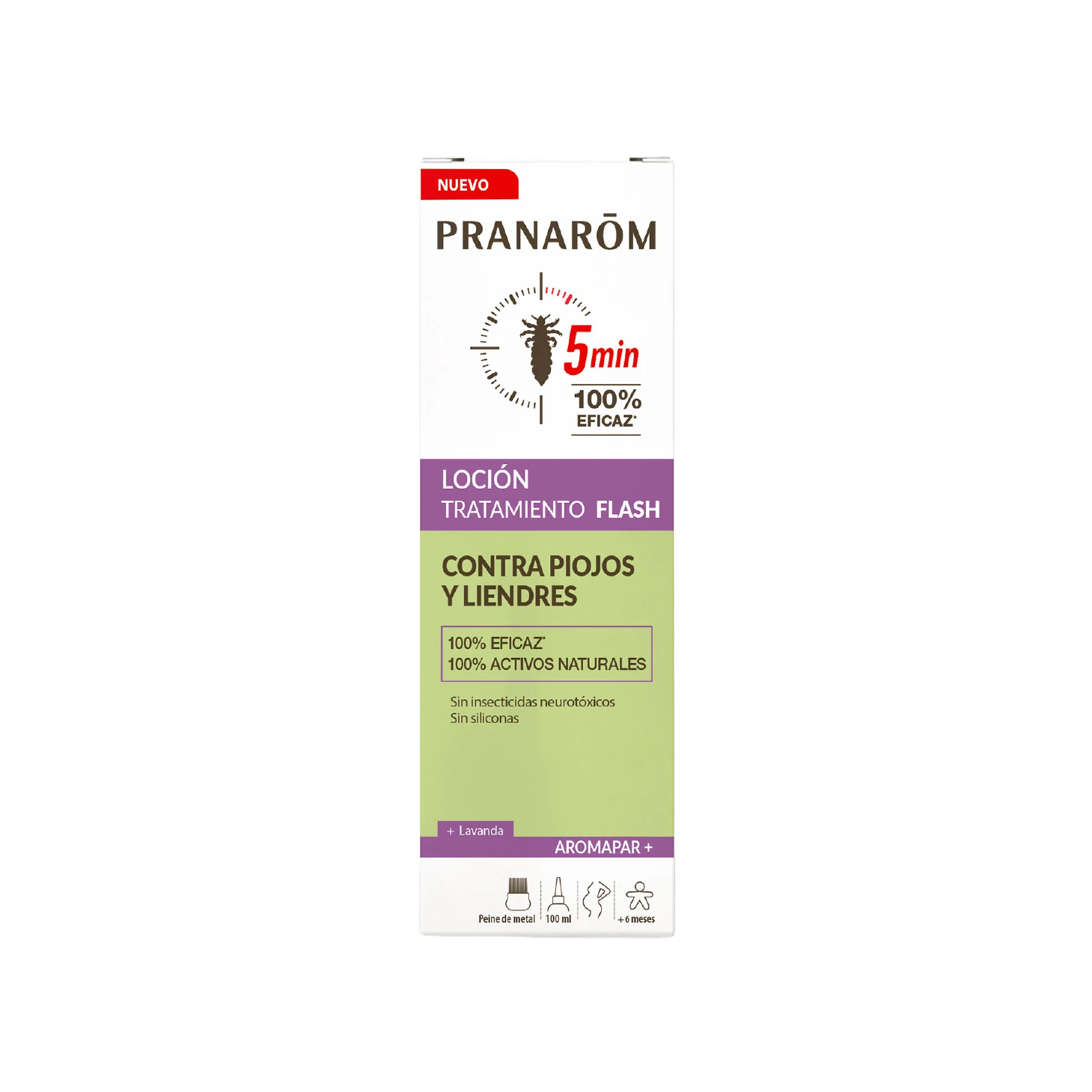 Pranarom Aromapar+ Loção Anti Piolhos e Lêndeas 100ml + Pente