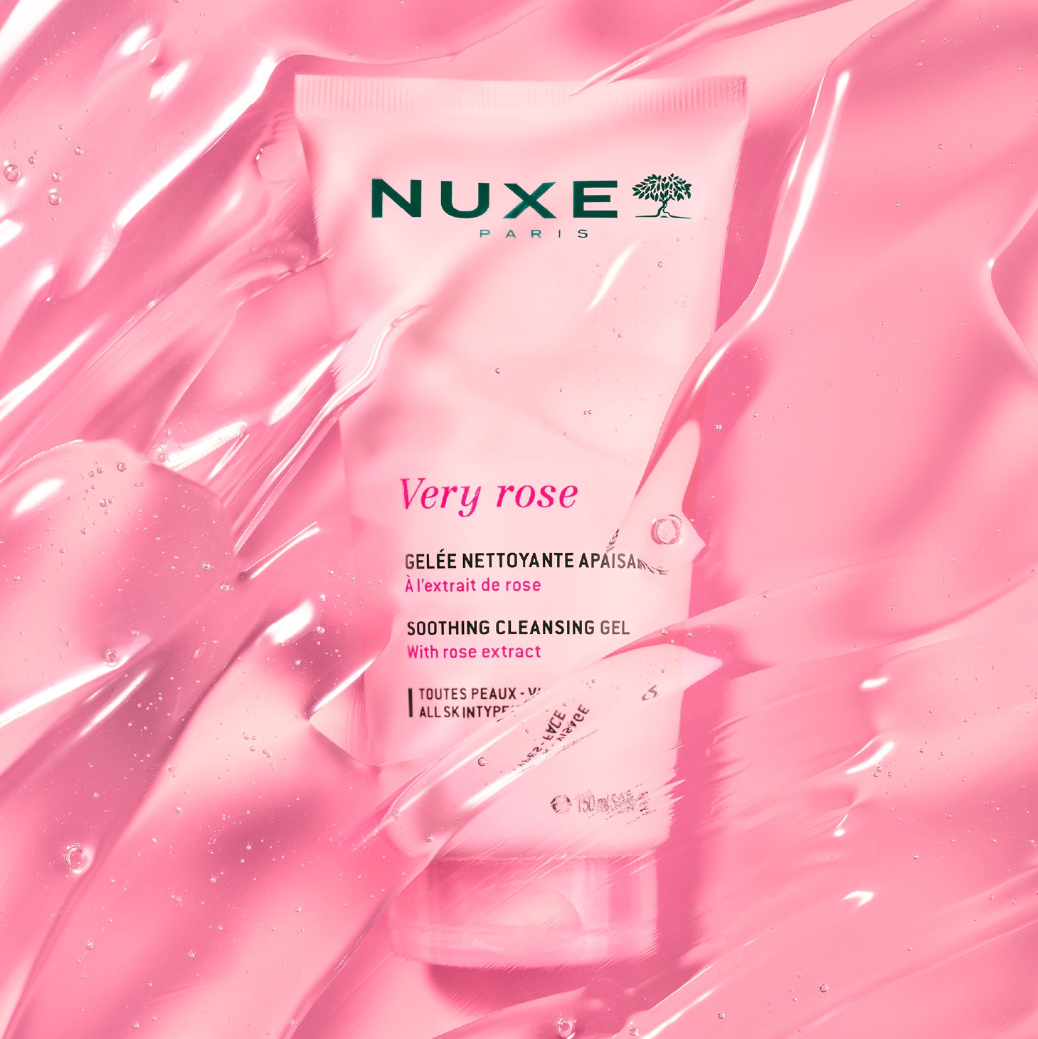 Gel limpiador calmante Nuxe Very Rose 150 ml
