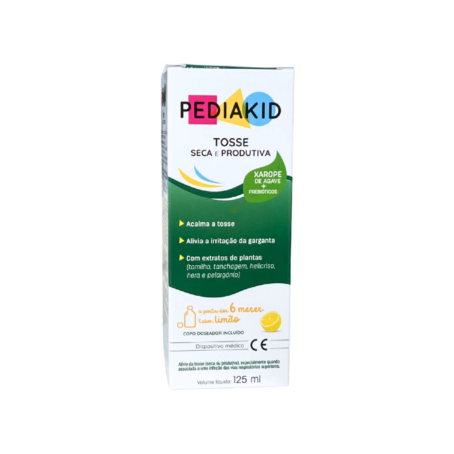 Pediakid Tosse Seca e Produtiva Xarope Limão 125ml