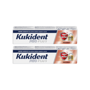 Crema adhesiva sin sabor Kukident Pro Plus firmeza masticable 40 g x 2 unidades