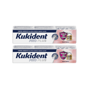 Crema adhesiva antibacteriana Kukident Pro Plus sin sabor, 40 g x 2 unidades
