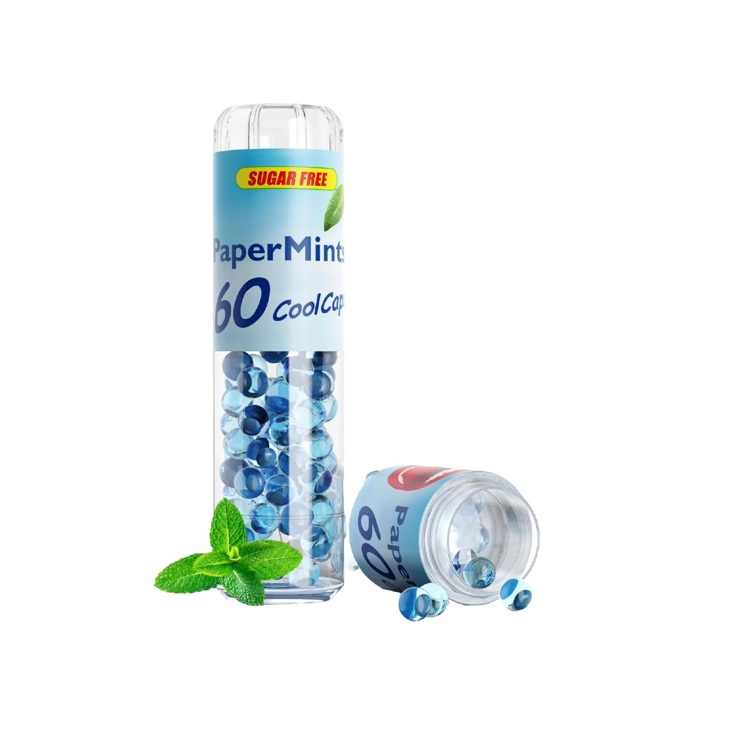 PaperMints CoolCaps Sem Açucar Menta 60 Cápsulas