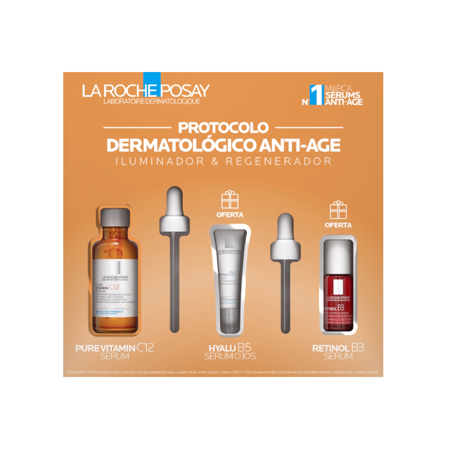 La Roche Posay Coffret Protocolo Dermatológico Anti-Age Iluminador e Regenerador