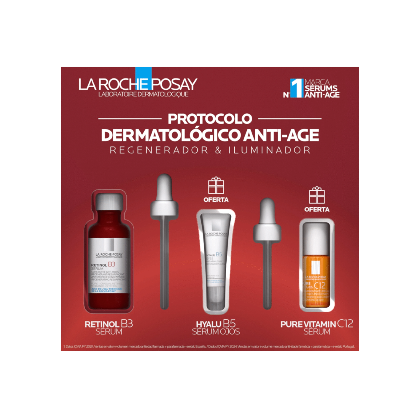 La Roche Posay Coffret Protocolo Dermatológico Anti-Age Regenerador e Iluminador