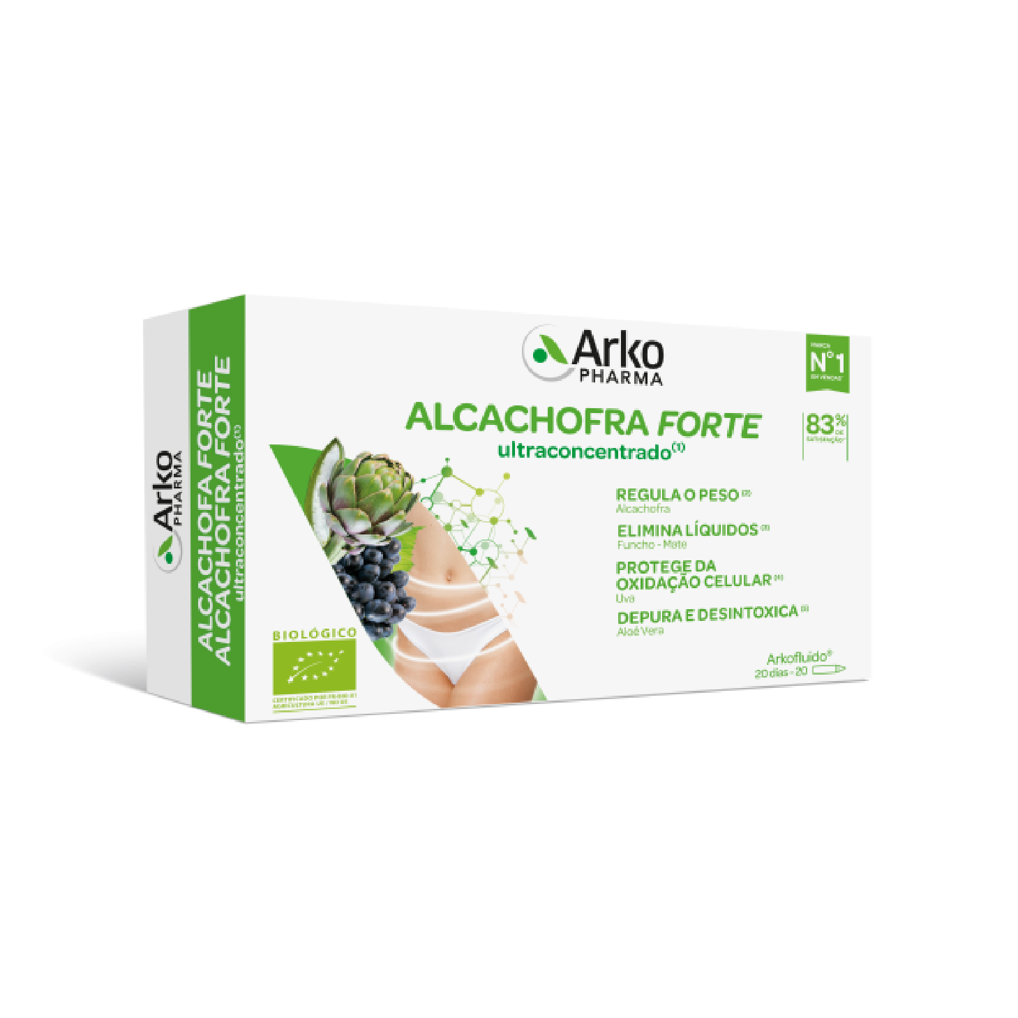 Arkofluido Alcachofra Forte Bio 20 Ampolas