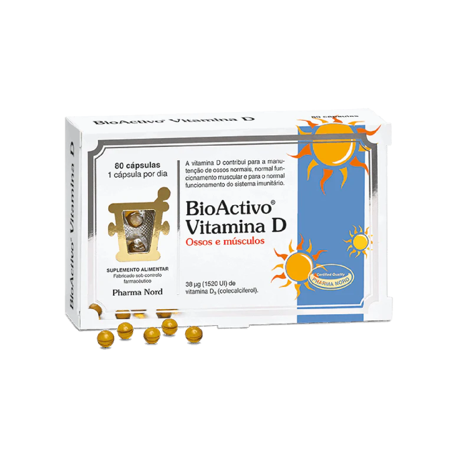Vitamina D bioactiva 80 cápsulas
